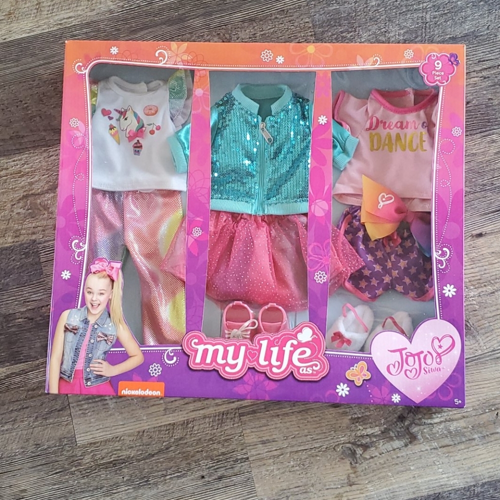 My Life as JoJo Siwa Unicorn Clothes and Accessories 9 Piece Gift Set New